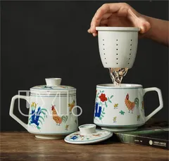 中国景徳鎮09 コーヒーセットシュガーポット&ミルクピッチャー付き