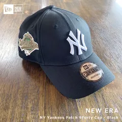 New Era★NY Yankees Patch 9Forty CAP ブラック×ホワイト