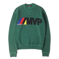 DSQUARED2 ディースクエアード スウェット サイズ:XS / ガーメントダイ ロゴ スウェットシャツ (S71GU0113 S25030) / 裏起毛 / MADE IN ITALY / グリーン / トップス トレーナー【メンズ】【中古】