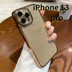 ［ショップス］iPhone13 pro スマホケース ラメ キラキラ 携帯ケース クリア シンプル 軽量 おしゃれ かわいい 金 ゴールド E015　E