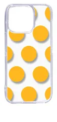 【新品未使用】iPhone15 Pro アイフォン15プロ クリア ハードケース ドット柄 水玉 (イエロー) スマホケース カバー cl-ip15pro-dotbig-06