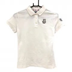 キャロウェイ 半袖ポロシャツ 白 ベアワッペン レディース M ゴルフウェア Callaway