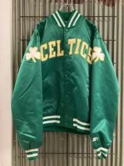 【希少】90SセルティックスCelticsスタジャンNBAボンバージャケット 希少】90SセルティックスCelticsスタジャンNBAボンバー