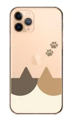 iPhone13Pro Max ケース カバー アイフォン13 プロマックス スマホケース ハードケース 三毛猫 みけねこ ねこ ネコちゃん 猫 シンプル 肉球 可愛い かわいい クリア カラー04