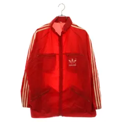 adidas (アディダス) 80s VINTAGE ロゴプリントナイロンジャケット フィリピン製 レッドのサムネイル