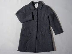 アニエスベーアンファン agnes b. enfant アウトレット 子供服 女の子 4歳 約 100cm 長袖 コート アウター グレー ロング丈 秋 冬 ★3 アウター 冬服 ガールズ 女児 キッズ 【中古】 ユーズド