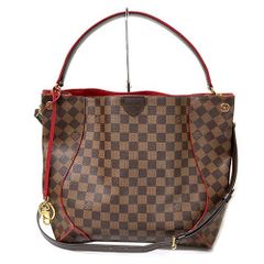 ルイヴィトン ショルダーバッグ ダミエ カイサ ホーボー N41555 キーリング ビッグトート ロングショルダー付き 赤 大きい LOUIS VUITTON ブランド 【中古】