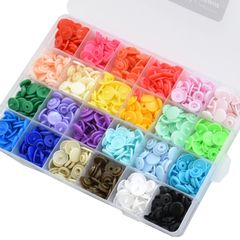 新品 MYmama プラスナップ 240組 丸型 ケース付 プラスチック 手芸 DIY (12mm カラフルセット (66360))
