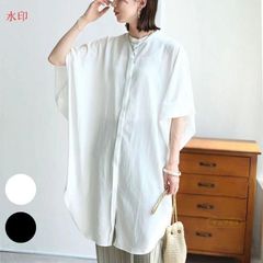 シャツ トップス ブラウス レディース チュニック 半袖 ロングシャツ シャツワンピ 夏 無地 フレアシルエット ゆったり 着まわし 50代 40代 30代 20代 薄手 夏 シンプル
