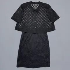 ミラショーン mila schon シースルー スカート セットアップ 42 ブラック KT80-D2-KG