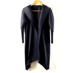 カーディガン ジャケット 羽織り デザイン襟 プリーツ加工 ストレッチ グレー系 2025083100124