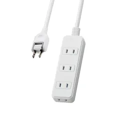 エレコム 電源タップ 雷ガード スウィングプラグ ほこりシャッター付 4個口 2m ホワイト T-KST02-22420WH 0