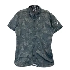 サイズ：L OAKLEY オークリー 433040JP 半袖シャツ スカル刺繍 総柄 カーキ系 [240101522081] ゴルフウェア メンズ ストスト