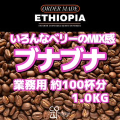 エチオピア イルガチェフェ G1 ブナブナ 注文焙煎 業務用コーヒー豆 1.0KG