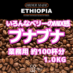 【送料無料】エチオピア イルガチェフェ G1 ブナブナ 注文焙煎 業務用コーヒー豆 1.0KG