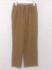 ◇ LOWRYS FARM ウエストゴム 総柄 パンツ サイズF ブラウン レディース E  【中古】 【1305160021452】