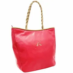 キタムラ ハンドバッグ Kロゴ トートバッグ レザー 革 レッド 赤 ベージュ系 Kitamura バイカラー ショルダーバッグ ショルダートート 肩掛け 手提げ バッグ バック カバン 鞄 レディース 女性【中古】