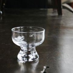 廣田硝子 BYRON サンデー クリア 昭和モダン珈琲｜復刻 10cm レトロ ガラス コンポート 脚付 サンデーカップ 結婚祝い ギフト プレゼント  ガラスの器 モダン アンティーク デザート パフェ アイスクリーム