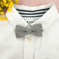 【匿名配送】ベビーからキッズ蝶ネクタイ　カジュアルグレー　七五三　結婚式　発表会　入園式　卒園式　写真撮影
