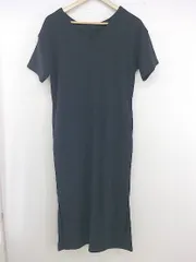 ◇ URBAN RESEARCH Vカットネック スリット 半袖 チュニック プルオーバー サイズF ブラック レディース P  【1305060000694】