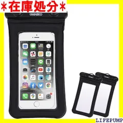 ウミネコ スマホ 浮く 防水ケース 2個セット 最上級防水性能IPX8 iPhone12 6インチ 水遊び グッズ 黒 100