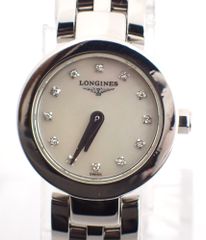 磨き済み LONEGINES(ロンジン) ドルチェヴィータ 12Pダイヤ･シェル L5.174.4 SS QZ ダイヤモンド ステンレス クオーツ シェル文字盤