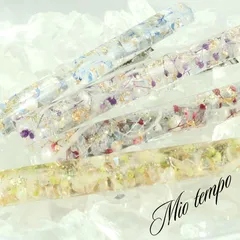 【選べる】かすみ草のヘアクリップ　クリアベース