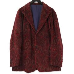 NEEDLES ニードルズ コーデュロイジャケット JO060 21AW 2B Jacket C/Pu 8W Corduroy Paisley Pt. 総柄 日本製 レッド M71012680