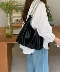 トートバッグ チェーンホーボーバッグ合皮