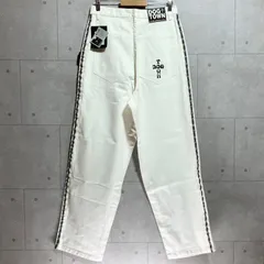 タグ付き DOG TOWN ドッグタウン ホワイト デニムパンツ ジーンズ ジーパン ボトムス ワイド M ロゴ 刺繍 白 メンズ SG341-9