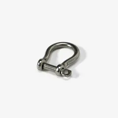 【新品】【1点販売】GLOMA NAUTICA[グローマノーティカ] Bow Shackle 301 [シャックル キーリング キーホルダー ダブルリング付 ステンレス シルバー 鍵 カギ  金具]