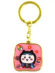 【中古】キーホルダー ハチワレ(さるぼぼ) ダイカットキーホルダー 「ちいかわ なんか小さくてかわいいやつ」 飛騨限定