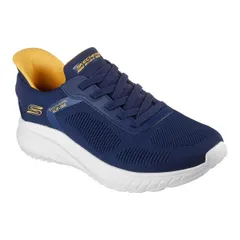 【新品】SKECHERS スケッチャーズ スリップインズ ハンズフリー スニーカー スリッポン ボブス スポート スクワッド カオス - ソリッド ステップ 118312W NVY ネイビー