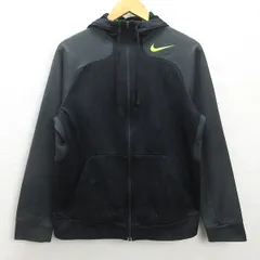 G■ナイキ/NIKE フルジップパーカー/スポーツウェア 694094-011【L】黒/men's/122【中古】■