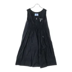 試着のみ】プラダ フレア プリーツワンピース 膝丈 黒 40 【公式通販】