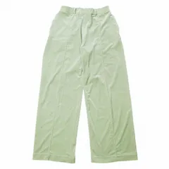 TAARA Clothing タアラ クロージング サマー ベロア パンツ ストレート イージーウエスト ストレッチ スラックス ボトムス O/S ライトグリーン レディース