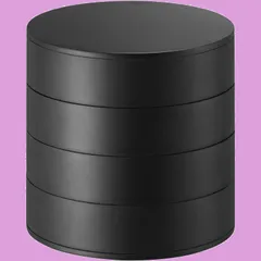 【人気商品】山崎実業 (Yamazaki) アクセサリートレー 4段 ブラック 約W10×D10×H10cm タワー 蓋付き アクセサリーケース アクセサリー収納 4069