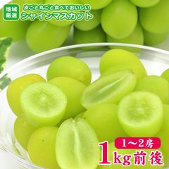 【8月下旬から順次ご発送】予約 送料無料 地域厳選 シャインマスカット 1～2房 1kg 前後 ご家庭用 マスカット ぶどう ギフト お中元 暑中見舞い 敬老の日 ギフト プレゼント