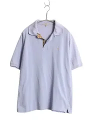 【お得なクーポン配布中!】 イギリス製 バーバリー ロンドン 鹿の子 半袖 ポロシャツ メンズ M / 半袖シャツ ノバチェック ボックス ワンポイント カットソー シンプル