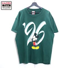 90s USA製 vintage Disney ミッキーマウス Mickey Mouse ナンバリング 半袖Ｔシャツ メンズ 表記Lサイズ