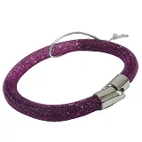 スワロフスキー SWAROVSKI タグ付き ブレスレット アクセサリー シルバー金具 紫 パープル 1120のサムネイル