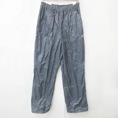 ナイキ NIKE スポーツウエア パンツ ワイド ロング 総ゴム リブ ドロスト ナイロン グレー M