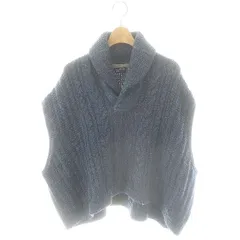 SDL 45R ウール紡のストレッチケーブルベスト ニット ブルー /SY ■OS