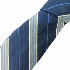 ブルックスブラザーズ BROOKS BROTHERS 美品 ネクタイ レギュラータイ レジメンタルストライプ 絹 シルク USA製 青 ブルー 0730