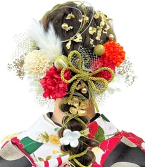 【特価商品】入学式 卒業式 結納 結婚式 七五三 成人式 浴衣 花 袴 振袖 着物 発表会 和服 人気 金箔 かすみ草 和玉 ヘアーアクセサリー 紐 TC001 水引 造花飾り ドライフラワー 10色 髪飾り [JZOON]