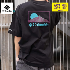 【ムラスポ公式】COLUMBIA コロンビア ムラサキスポーツ限定 Tシャツ UV生地でゆったりシルエット ブラック/マルチ PM0941
