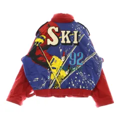 POLO RALPH LAUREN (ポロラルフローレン) 90S SKI 92 POLO ACTIVE スキーバックプリント アクティブ ダウンジャケット レッド/ネイビー