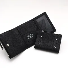 MAISON MARGIELA メゾン マルジェラ カードケース 三つ折り ZIP付き SA2UI0012 P4455 レディース ユニセックス ブラック レザー