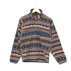 パタゴニア Patagonia ライトウェイト シンチラ スナップT 総柄 フリース プルオーバー ジャケット 25580 FA21 ネイビー 紺 XS メンズ Patagonia】 メンズ・ライトウェイト・シンチラ・スナップT