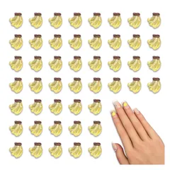 ネイルパーツ バナナ 果物 ミニ 8ｍｍ ばなな 黄色 50個 フルーツ ぷっくり 樹脂 カボション 食品サンプル レジン デコパーツ アクセサリー ハンドメイド 手芸 パーツ BD3982